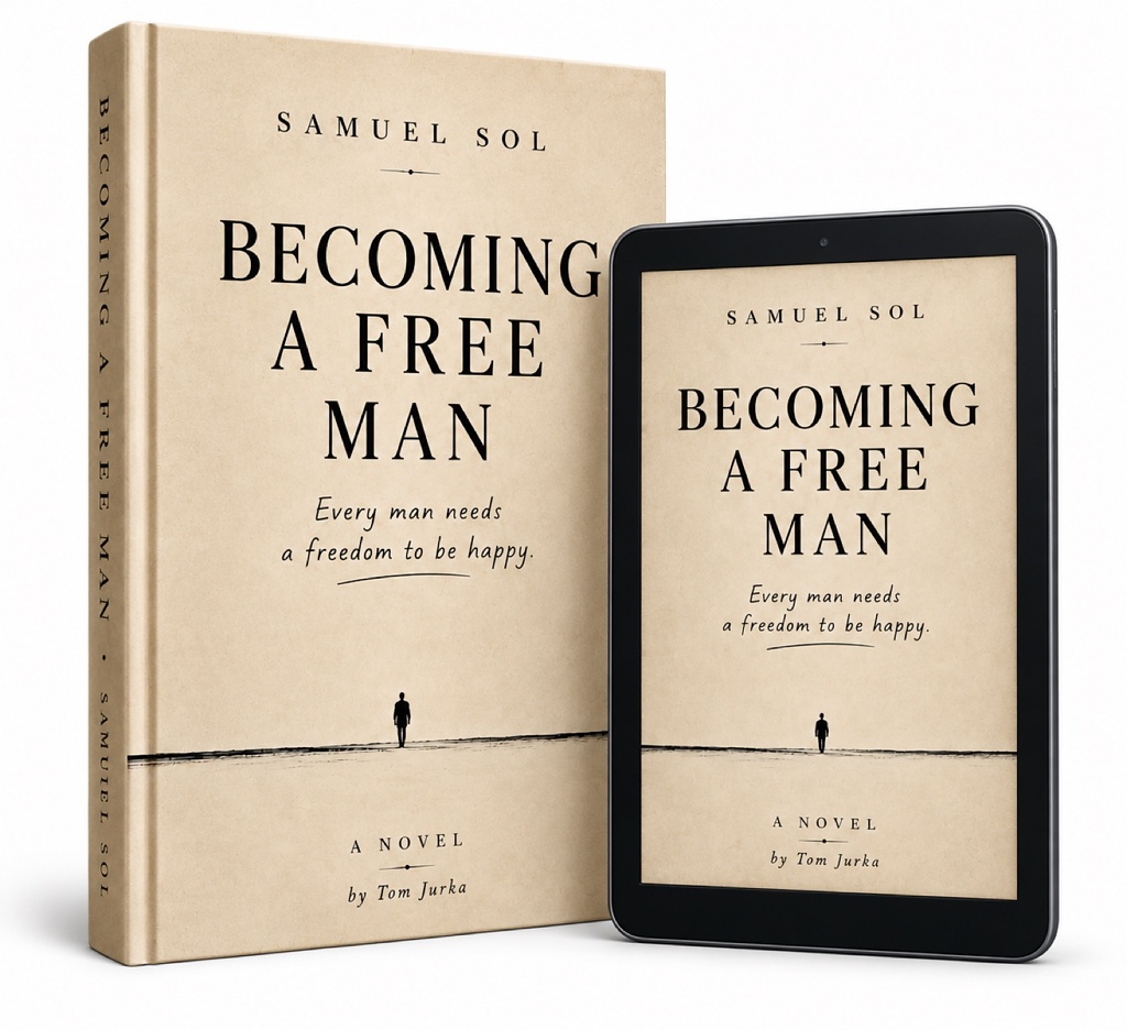 Becoming a Free Man, a travel fiction book by Tom Jurka, paperback and e-book